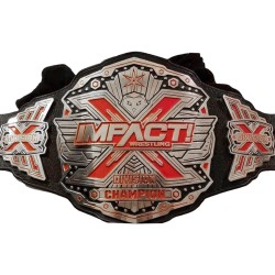 Maxan TNA Red Impact X Division Wrestling Championship Leather Belt Adult