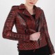 Vanson Fashion Style Genuine Lambskin Leather Jacket For Women