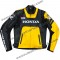Yellow Honda CBR Leather Motorbike Racing Jacket