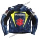 Suzuki GSXR Blue Leather Motorcycle Motogp Jacket