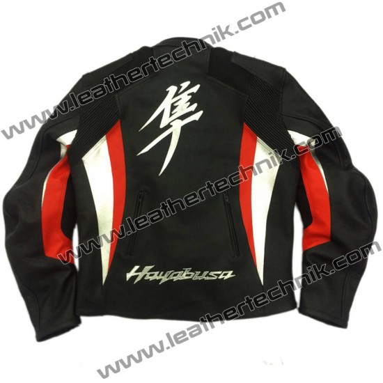 Suzuki Hayabusa Leather Motorcycle Racing Jacket
