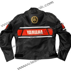 Black Red Yamaha Leather Motorbike Jacket 60th Anniversary