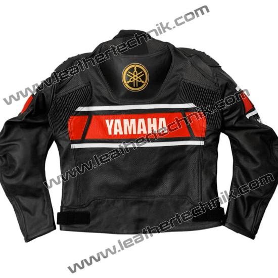 Yellow Yamaha Leather Motorcycle Jacket 60th Anniversary