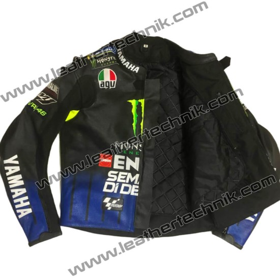 Yamaha VR46 Valentino Rossi Leather Motorcycle Jacket 