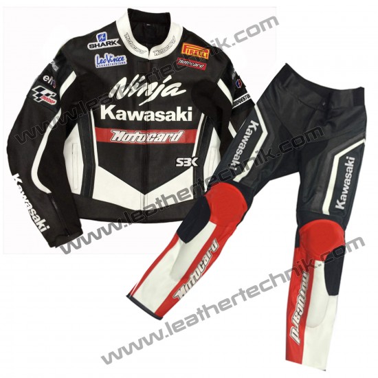 Kawasaki Ninja Leather Motorcycle Racing Suit
