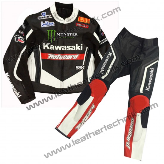 Kawasaki Monster Leather Motorcycle Racing Suit