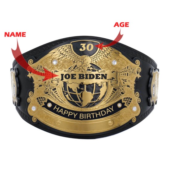 Custom Wrestling Championship Belt for Birthday Gift - 4MM Brass Metal