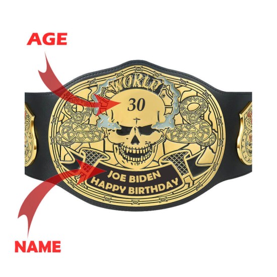 Custom Smoking Skull Wrestling Championship Belt 4MM Brass Metal
