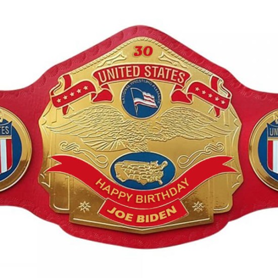 Custom United States Heavyweight Championship Belt - Brass Metal Plates