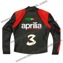 Aprilia Max Biaggi Leather Motorcycle Jacket