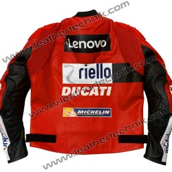 Francesco Bagnaia Ducati Leather Motorcycle Race Replica Jacket