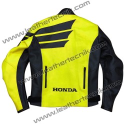 Honda CBR Biker Leather Motorcycle Racing Jacket (Free Worldwide Shipping)