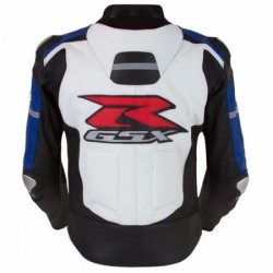 Suzuki GSXR Leather Motorcycle Biker Jacket