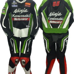 Kawasaki Ninja One Piece Leather Motorcycle Racing Suit